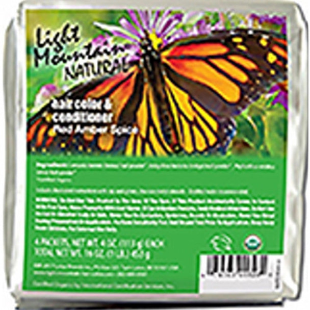 Natural Hair Color & Conditioner Red Amber Spice 16 Oz By Light Mountain