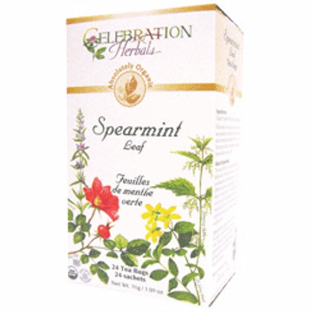 Organic Spearmint Leaf Tea 24 Bags By Celebration Herbals