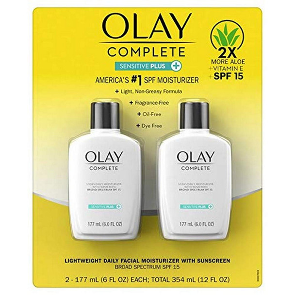 Olay Complete Sensitive 6 Fl Oz, Spf 15-- 2 Pack.