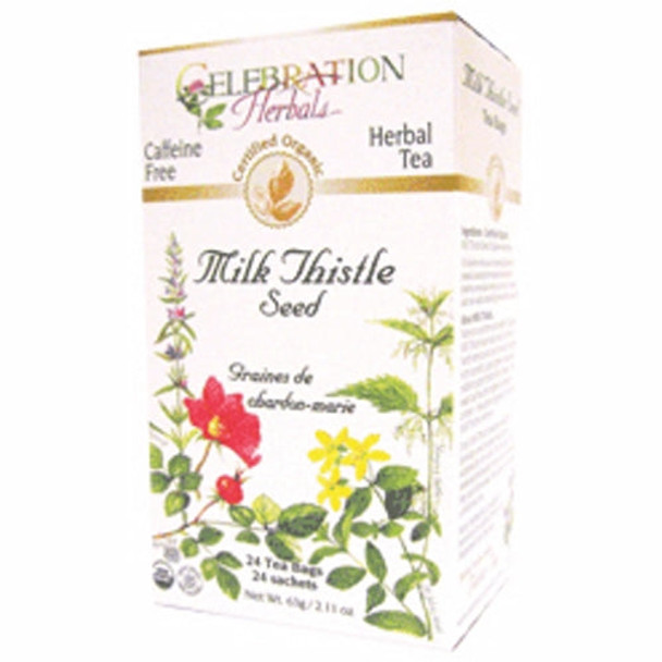 Organic Milk Thistle Seed Tea 24 Bags By Celebration Herbals