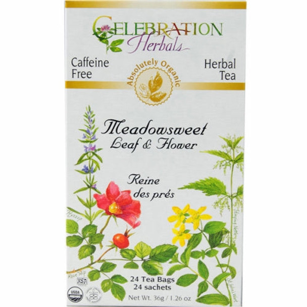 Organic Meadowsweet Tea 24 Bags By Celebration Herbals