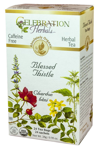 Organic Blessed Thistle Tea 24 Bags By Celebration Herbals
