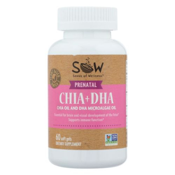 Prenatal Chia + DHA 60 Softgels By Sow