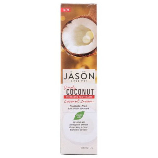 Simply Whitening Toothpaste Coconut Cream 4.2 Oz By Jason Natural Products