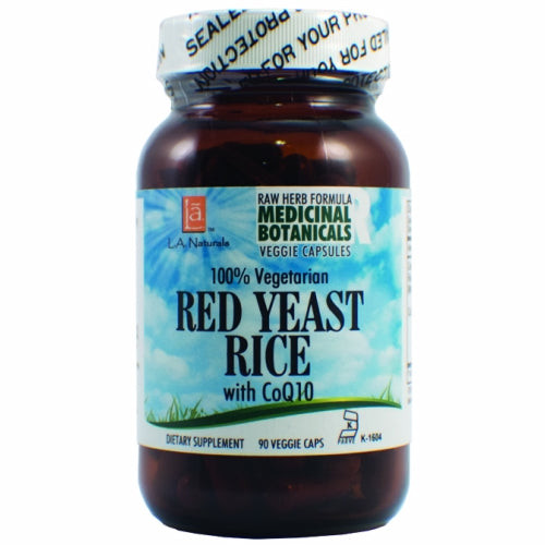 Red Yeast Rice Raw Formula 90 Veg Caps By L. A .Naturals