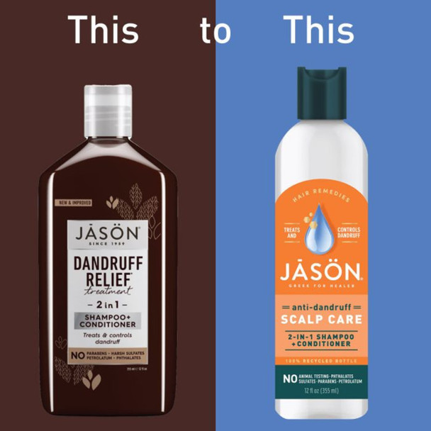 JASON Anti-Dandruff Scalp Care 2-in-1 Shampoo + Conditioner - 355ml
