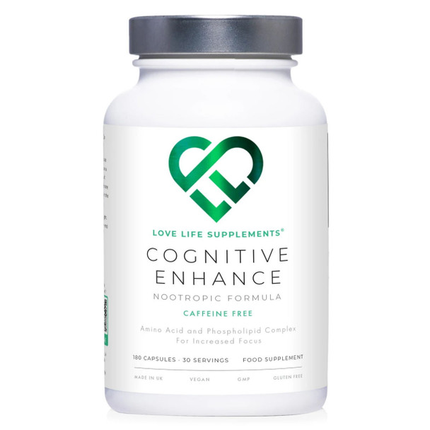 Love Life Supplements Cognitive Enhance Nootropic without Caffeine - 180 capsules