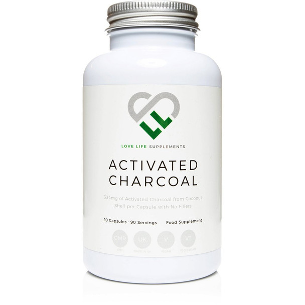 Love Life Supplements Activated Charcoal - 90 capsules