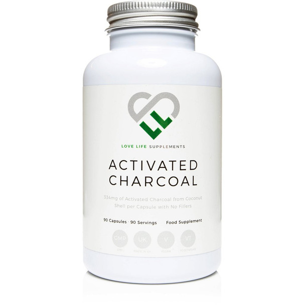 Love Life Supplements Activated Charcoal - 90 capsules Love Life Supplements Activated Charcoal - 90 capsules