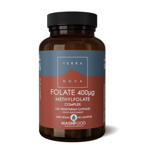 Terranova Folate (Methylfolate) 400ug Complex - 100 capsules