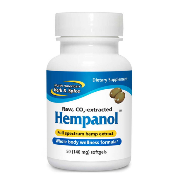 North American Herb & Spice Hempanol - 50 gel capsules - Food Supplement