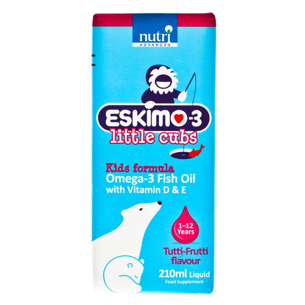 Eskimo-3 Kids Formula Omega 3 Fish Oil with Vitamin D & E (Tutti Frutti) - 210ml