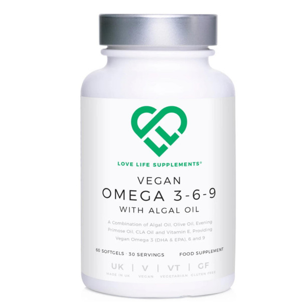 Love Life Supplements Vegan Omegas 3-6-9 - 60 Soft Gels