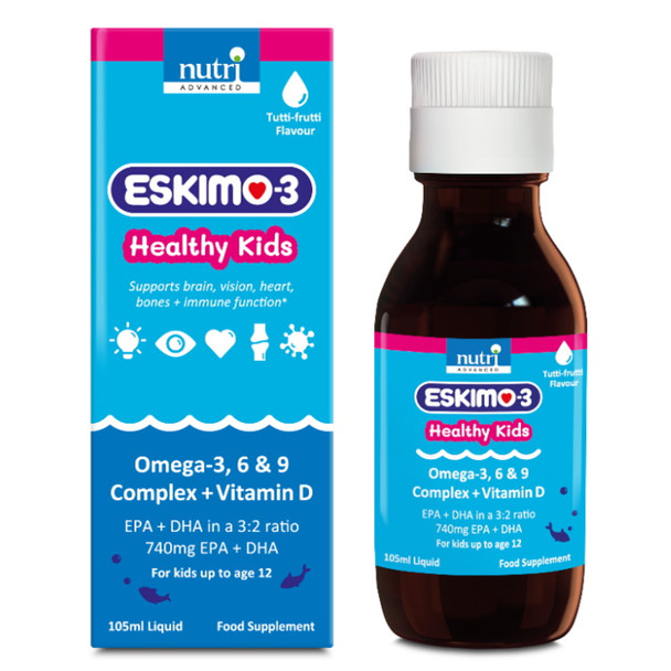 Eskimo 3 Healthy Kids Omega Complex + Vit D (Tutti Frutti Flavour) - 105ml
