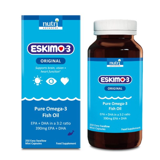 Eskimo-3 Pure Omega-3 Fish Oil (EPA + DHA) - 250 Capsules