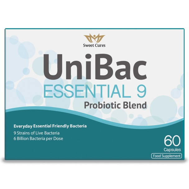Sweet Cures UniBac Essential 9 Probiotic Blend - 60 capsules