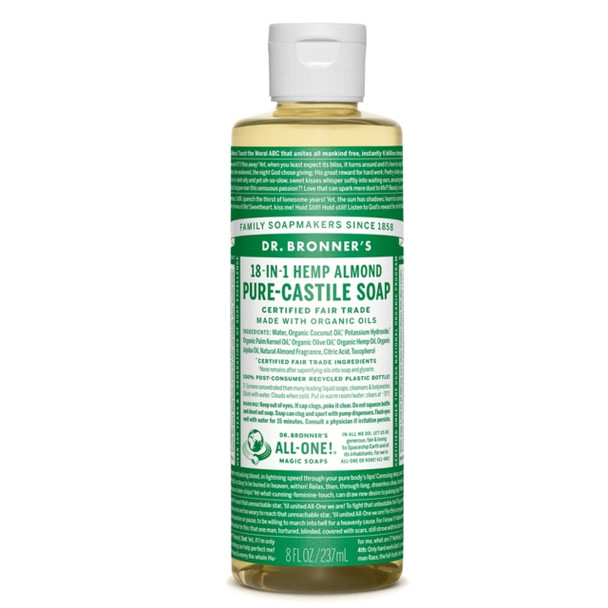 Dr Bronner's Organic Almond Liquid Soap - 237ml