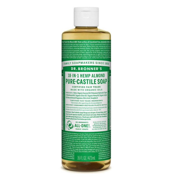 Dr Bronner's Organic Almond Liquid Soap - 473ml