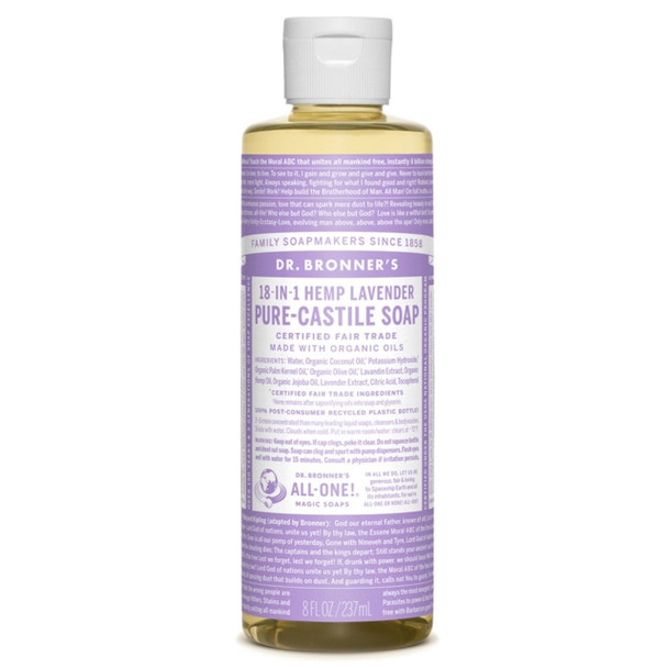 Dr Bronner's Organic Lavender Liquid Soap - 237ml