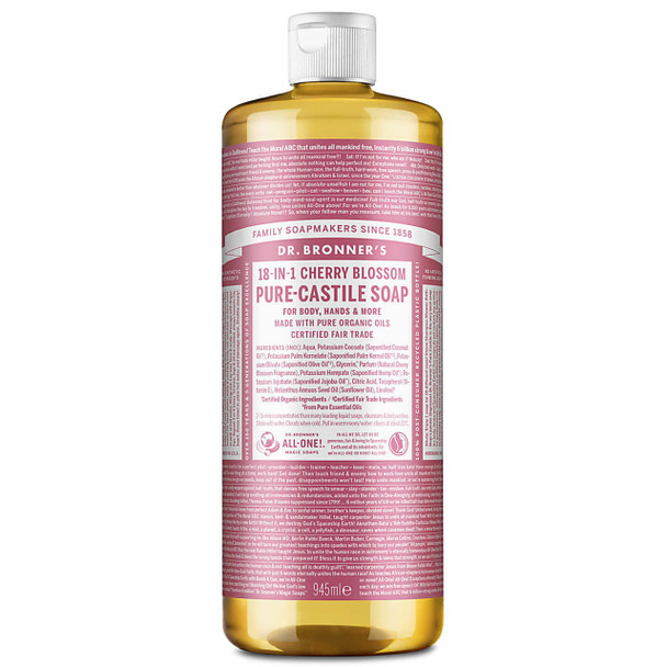 Dr Bronner's Organic Cherry Blossom Liquid Soap - 945ml