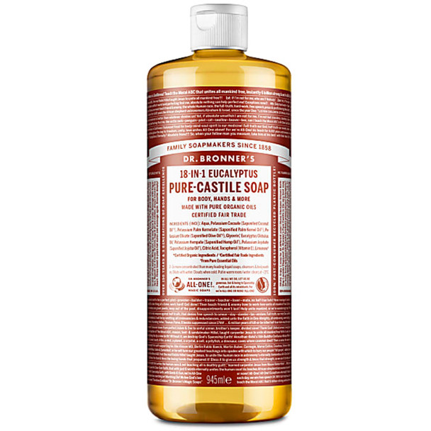 Dr Bronner's Organic Eucalyptus Liquid Soap - 946ml
