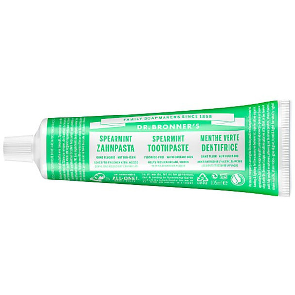 Dr Bronner's Fluoride Free Spearmint Toothpaste - 105ml