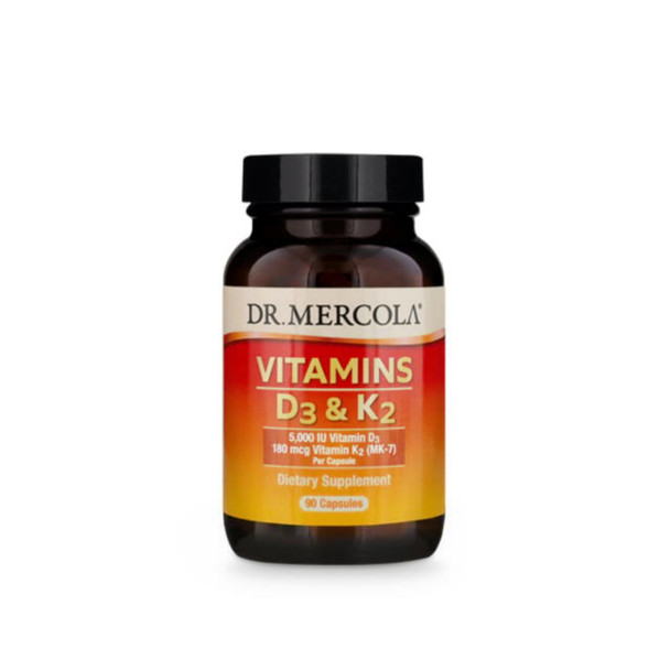 Dr Mercola Vitamins D & K2 - 90 capsules
