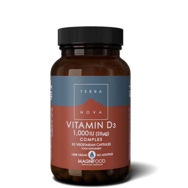 Terranova Vitamin D3 1000iu - 50 capsules