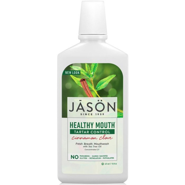 JASON Healthy Mouth Tartar Control Mouthwash (Cinnamon Clove) - 473ml