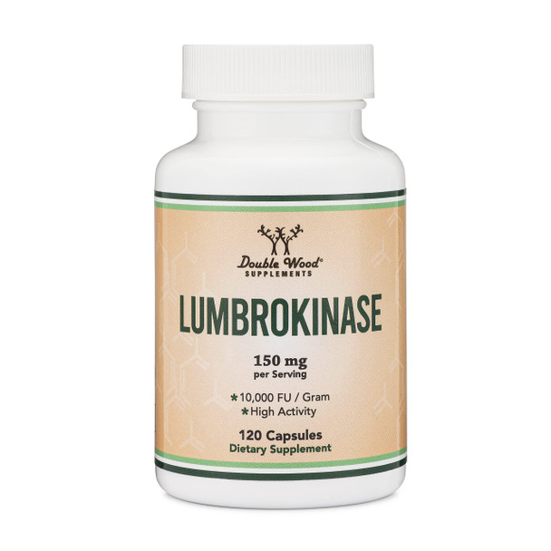 Double Wood Supplements Lumbrokinase Enzymes Supplement - 120 Capsules