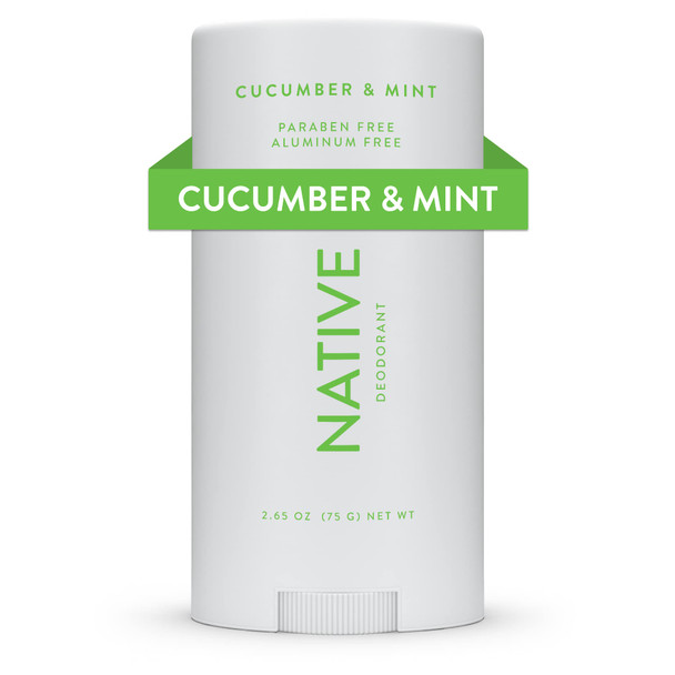 Native Deodorant | Natural Deodorant for Women and Men, Aluminum Free with Baking Soda, Probiotics, Coconut Oil and Shea Butter | Cucumber & Mint