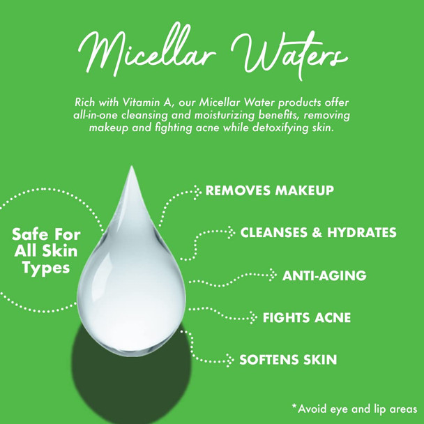 Urban Hydration Skincare, Bright & Balanced Aloe Vera Leaf Micellar Water, 16.9 FL OZ, Natural