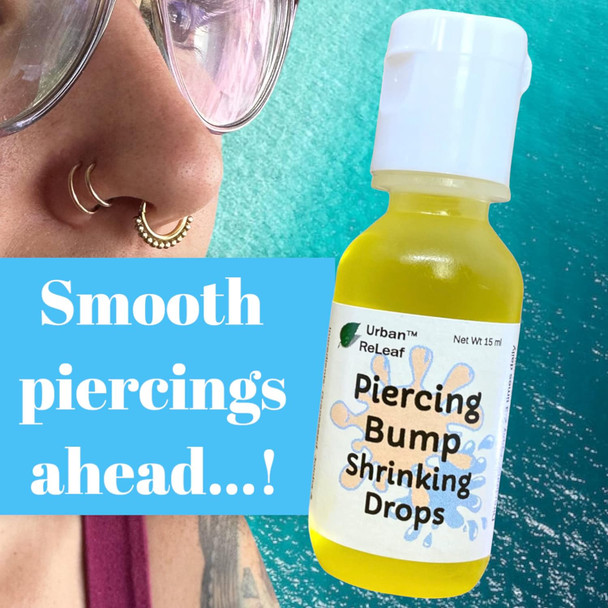 Urban ReLeaf SET of 2 Piercing Bump Shrinking Drops ! Keloid Bumps Gentle, Effective Aftercare. 100% Natural Essential Oils. Fast