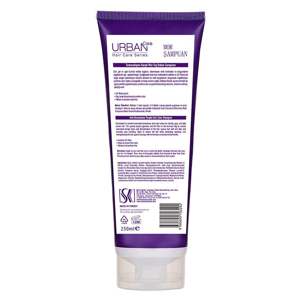 Urban Care Prevent Brassy Tones Purple Shampoo for Blonde/Gray Hair, 250ml Duo