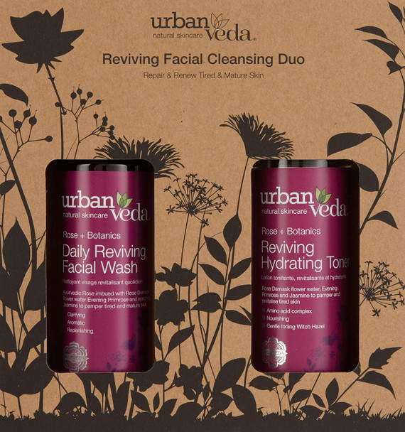 Urban Veda Natural Skincare Reviving Facial Cleansing Duo for Tired and Mature Hair - Reviving Daily Facial Wash 150ml