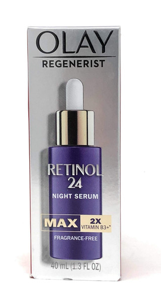 Olay Regenerist MAX Retinol 24 Night Serum with Vitamin B3, Fragrance Free 1.3 oz