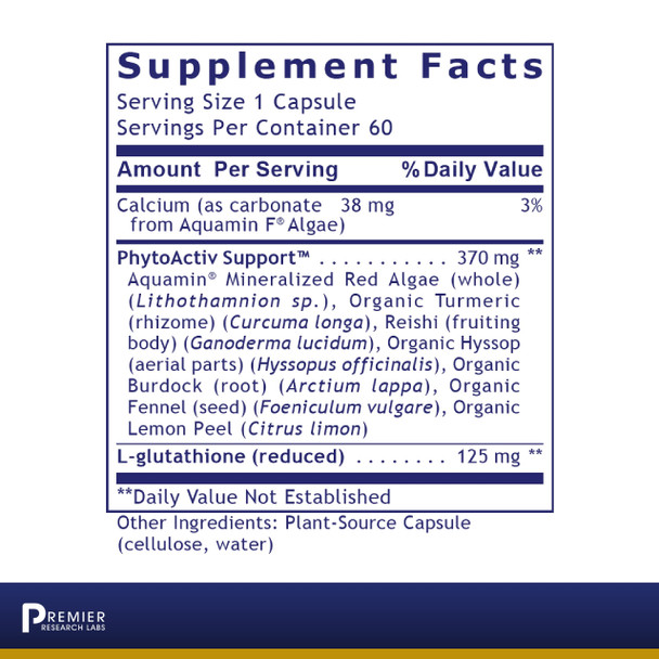 Premier Research Labs Glutathione Complex - Supports Natural Detoxification, Liver & Immune Health - Contains Turmeric, Reishi