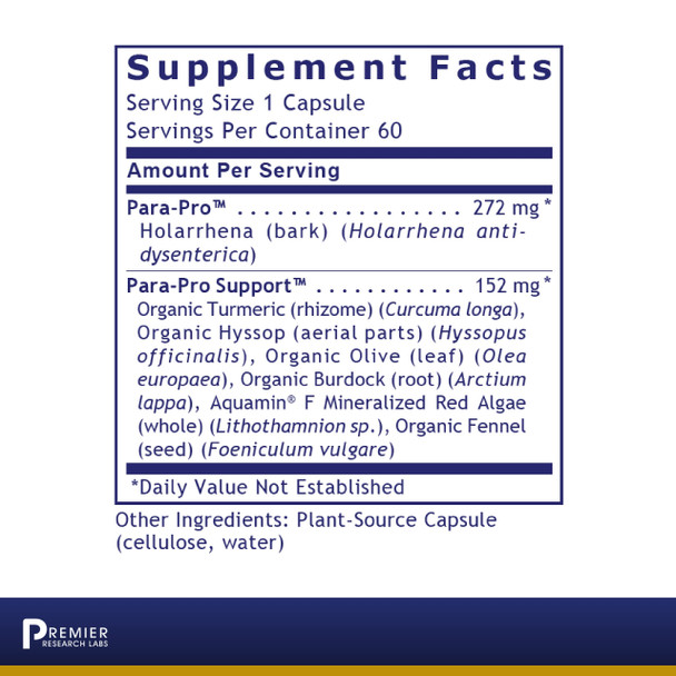 Premier Research Labs Parastat - Intestinal Support & Cleansing - Cleanser Detox For Digestive Health - With Burdock Root, Turmer