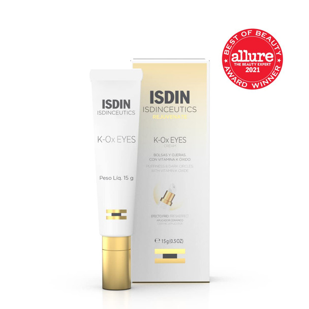 Isdin K-Ox Under-Eye Brightening Cream For Puffiness And Dark Circles With Anti-Aging Benefits, Vitamin K And Hyaluronic Acid, Vi