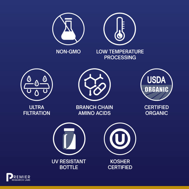 Premier Research Labs Whey Protein - Organic Protein With Essential Amino Acids For Good Health - Great-Tasting & Highly Nutritio