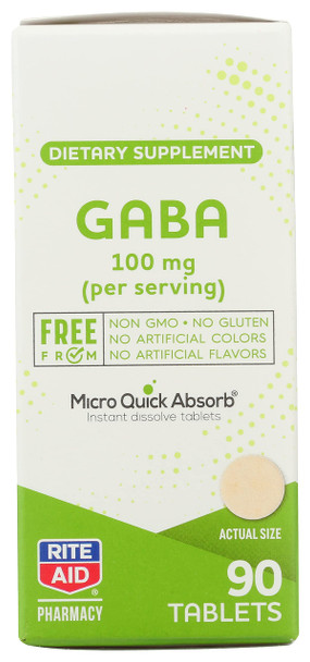 Rite Aid, GABA Micro Quick Absorb Tablets, 90 Count