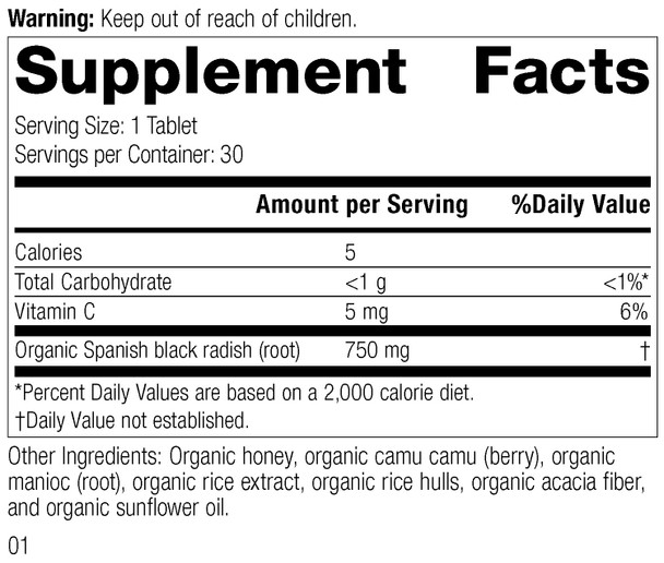 Standard Process Spanish Black Radish - Whole Food Detox, Liver Support, Digestion And Digestive Health, Gallbladder Support With