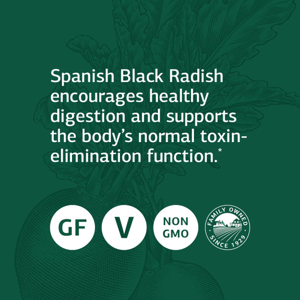 Standard Process Spanish Black Radish - Whole Food Detox, Liver Support, Digestion And Digestive Health, Gallbladder Support With