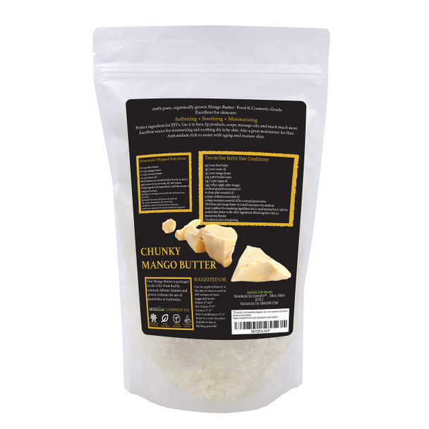 Greenive - 100% Pure Mango Butter- All Natural - Fresh Sourced - (1 Pound Crumble)