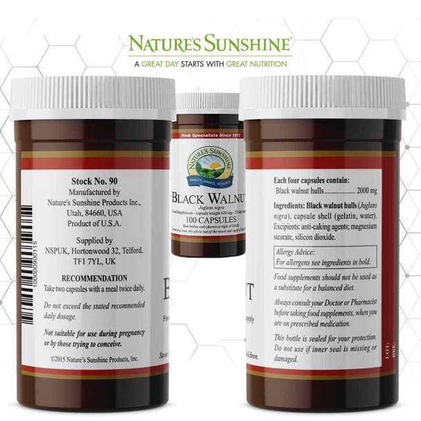 Nature'S Sunshine Black Walnut 100 Capsules