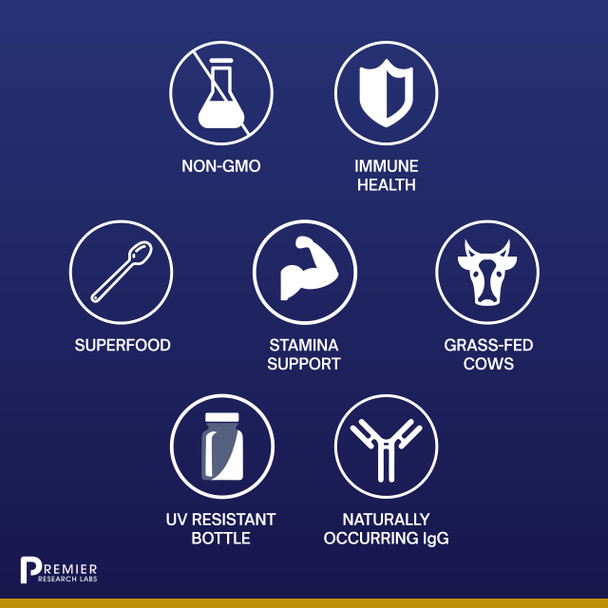 Premier Research Labs Colostrum-Igg - Supports Immune System & Stamina - Features Bovine Colostrum With Naturally Occurring Amino