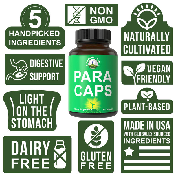 Para Caps Cleanse For Humans. Promotes Elimination Of Harmful Organisms. Detox + Intestinal Support Capsules. Supplement