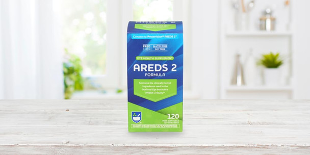 Rite Aid Areds 2 Softgels - 120 Count, Macular Support For Eye And Vision Health, Contains Lutein, Vitamin C, Zeaxanthin, Zinc