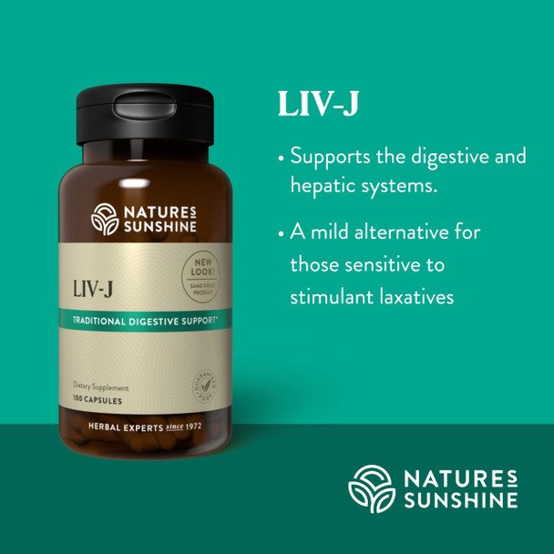 Nature'S Sunshine Liv-J, 100 Capsules | Herbal Blend Supports Digestion By Nourishing The Liver And Spleen And May Help To Cleans