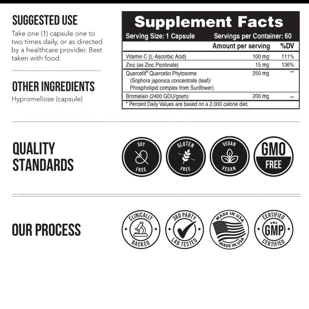 Quercetin Complete® Quercetin Phytosome With 50X Higher Absorption, Clinically Proven & Patented Quercefit – Most Effective Form